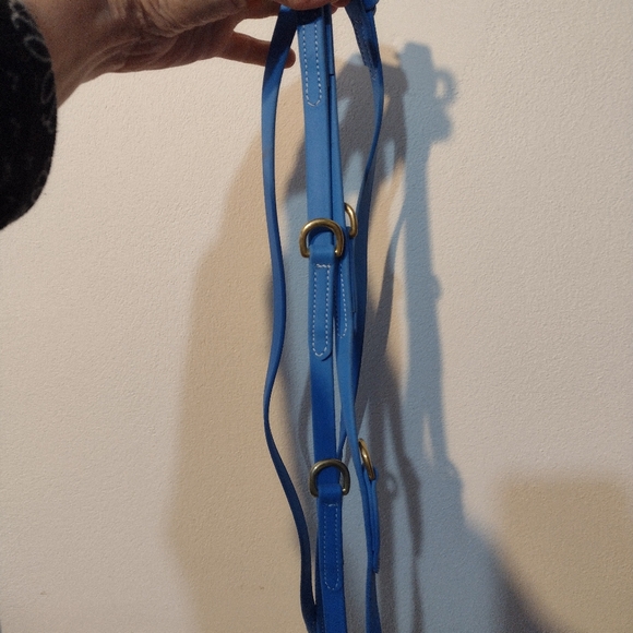 Synthetic bridle and German training rein set Con or horse size adjustable 🐎 - Picture 4 of 5